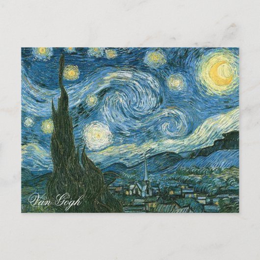 CARTE POSTALE ART PORTABLE : NUIT STARRY (Devant)