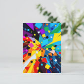 Carte Postale Art Postcard – Abstract Geometric Design (Debout devant)