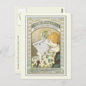 Carte Postale Art publicitaire vintage : journal néerlandais (Devant / Derrière)