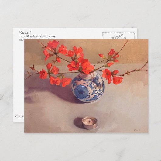 Carte postale Art "Quince" par Sarah Sedwick (Devant / Derrière)