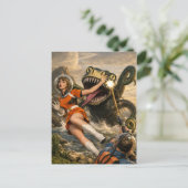 Carte Postale Art Rétro Fantastique Monstre Spatial Sci-Fi (Debout devant)