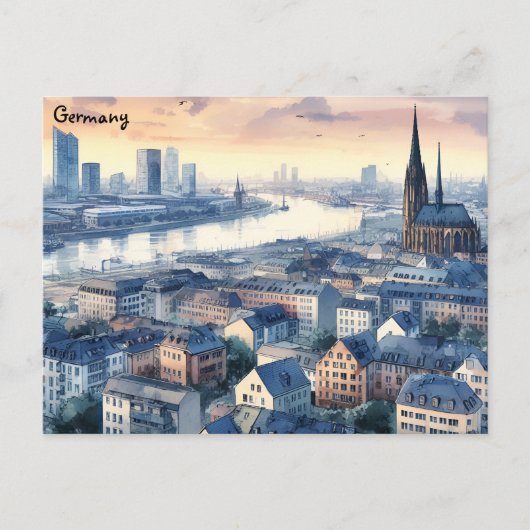 Carte Postale Art rétro vintage voyage Berlin Allemagne ville (Devant)