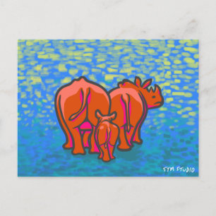 Carte postale ART RHINO GRAFFITI