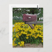 Carte Postale Art rustique de boîte aux lettres (Devant / Derrière)