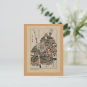 Carte Postale Art Samurai japonais antique (Debout devant)