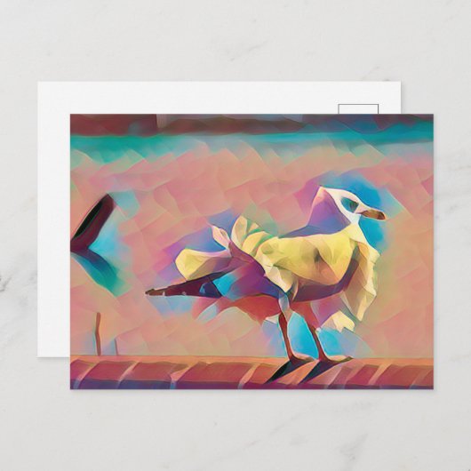 Carte Postale Art Sea Gull (Devant / Derrière)