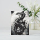 Carte postale Art Serpent noir et blanc - Wild (Debout devant)