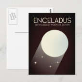 Carte Postale Art spatial d'Enceladus. (Devant / Derrière)