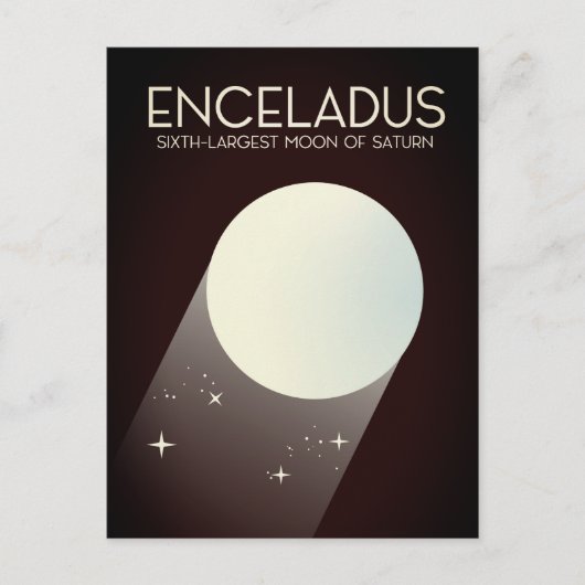 Carte Postale Art spatial d'Enceladus. (Devant)