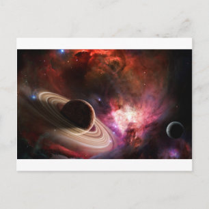 Carte Postale Art spatial Nebula planète