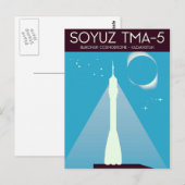 Carte Postale Art spatial Soyouz TMA-5 (Devant / Derrière)