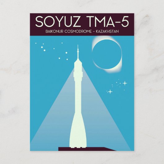 Carte Postale Art spatial Soyouz TMA-5 (Devant)