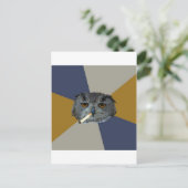 Carte Postale Art Student Owl Advice Animal Meme (Debout devant)