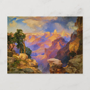 Carte Postale Art Thomas Moran, Grand Canyon avec arc-en-ciel
