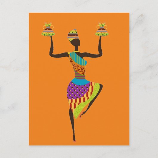 Carte Postale Art tribal des femmes africaines (Devant)