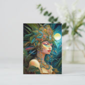 Carte Postale Art Tropical Lady Imaginaire (Debout devant)