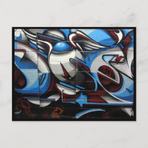 Carte Postale art urbain bleu