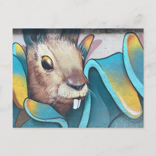 Carte Postale Art urbain lapin Art urbain peinture murale lapin  (Devant)