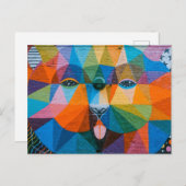 Carte Postale Art urbain Ours Art urbain Ours murmurale (Devant / Derrière)