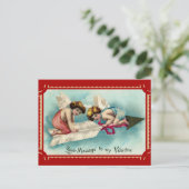 Carte Postale art valentin vintage (Debout devant)