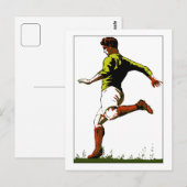 Carte Postale Art vectoriel de football rétro (Devant / Derrière)