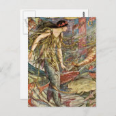 Carte Postale Art victorien de sirène par H J Ford (Devant / Derrière)