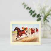 Carte Postale Art vintage de courses de chevaux (Debout devant)