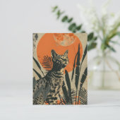 Carte Postale Art Vintage Ocicat (Debout devant)
