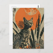 Carte Postale Art Vintage Ocicat (Devant / Derrière)