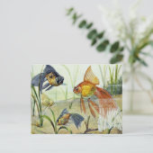 Carte Postale Art vintage poisson rouge (Debout devant)