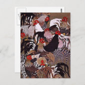 Carte Postale Art vintage Rosters (Devant / Derrière)