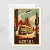 Carte postale Art Vintage voyage Nevada (Devant / Derrière)