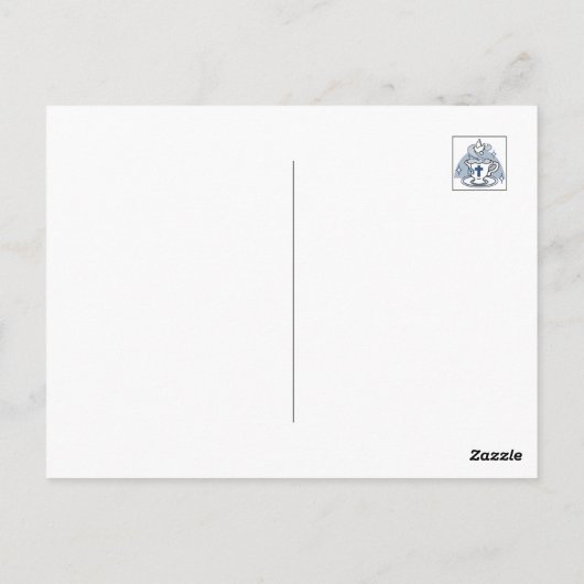 Carte Postale Art Vivant Fidèle - Teacup avec Croix et Dove (Dos)