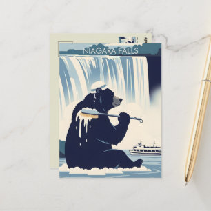 Carte Postale Art WPA des chutes du Niagara