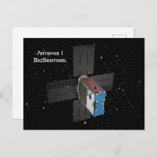 Carte Postale Artemis BioSentinel CubeSat (Devant / Derrière)