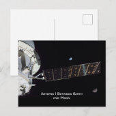 Carte Postale Artémis I entre la Terre et la Lune (Devant / Derrière)