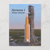 Carte Postale Artemis Une Lune Rocket sur Pad (Devant)
