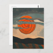 Carte Postale Arthur Dove, Red Sun, (Devant / Derrière)