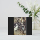Carte Postale Arthur Rackham Alice Au Pays Des Merveilles (Debout devant)