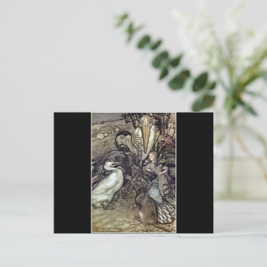 Carte Postale Arthur Rackham Alice Au Pays Des Merveilles (Debout devant)