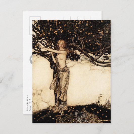 Carte postale Arthur Rackham Freya CC0329 (Devant / Derrière)
