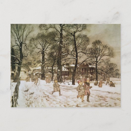 Carte Postale Arthur Rackham | Hiver à Kensington Gardens de (Devant)