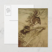 Carte Postale Arthur Rackham | Les Rhinemaidens taquinant Alberi (Devant / Derrière)