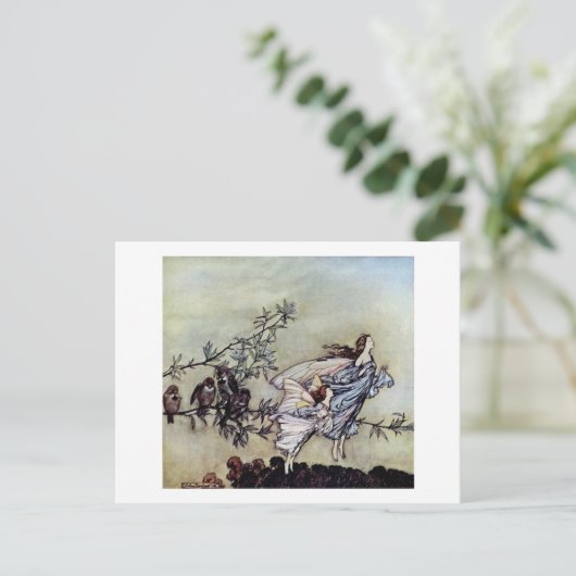 Carte Postale Arthur Rackham livre art Peter Pan Fairies (Debout devant)