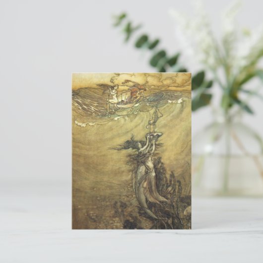 Carte Postale Arthur Rackham Mermaids Jewels from Deep (Debout devant)