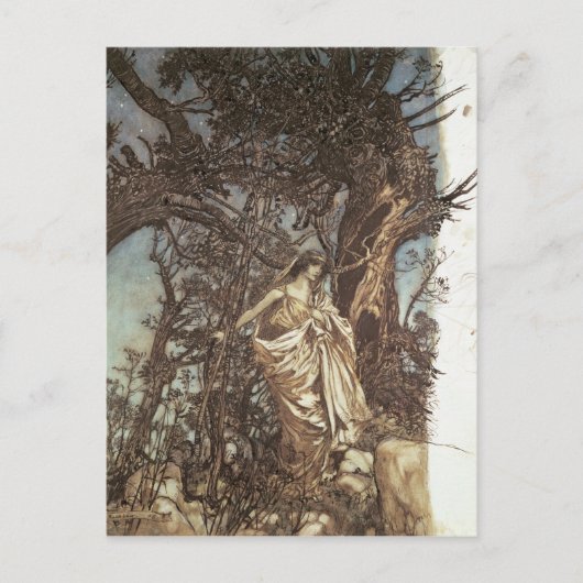 Carte Postale Arthur Rackham | Never so weary, never so woeful (Devant)