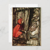 Carte Postale Arthur Rackham | Petit chaperon rouge (Devant / Derrière)