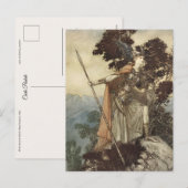Carte Postale Arthur Rackham Richard Wagner Brünnhilde Viking (Devant / Derrière)