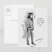 Carte Postale Arthur Rimbaud en juin 1872 (Devant / Derrière)