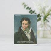 Carte Postale Arthur Schopenhauer "Nations Ridicule" Don de devi (Debout devant)